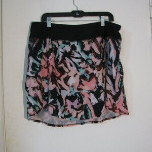 Zelos Skort Skirt Plus Size 2X NWOT Curvy Pink Purple Black Mini Shorts Attached